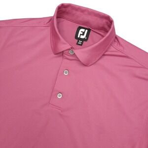 FootJoy Polo Golf Shirt Men's Medium‎ Purple Stripe Athletic Stretch